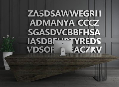 现代接待台3D模型下载